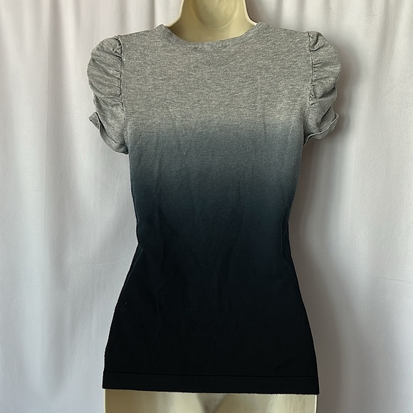 INC International Concepts Grey/Blue Ombré Heart Short Sleeve Shirt **Size S** - Picture 2 of 4